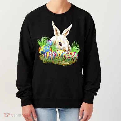 Cute Bunny with Easter Eggs Women's Sweatshirt
