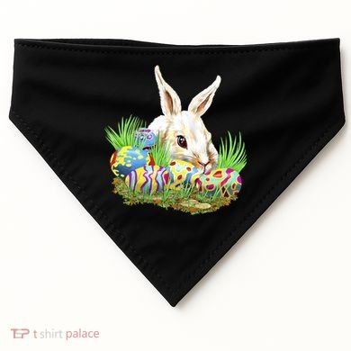 Cute Bunny with Easter Eggs USA-Made Doggie Bandana