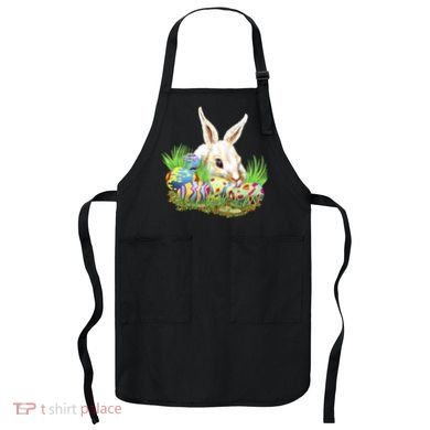 Cute Bunny with Easter Eggs Apron