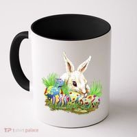 Cute Bunny with Easter Eggs Coffee Mug thumb 0