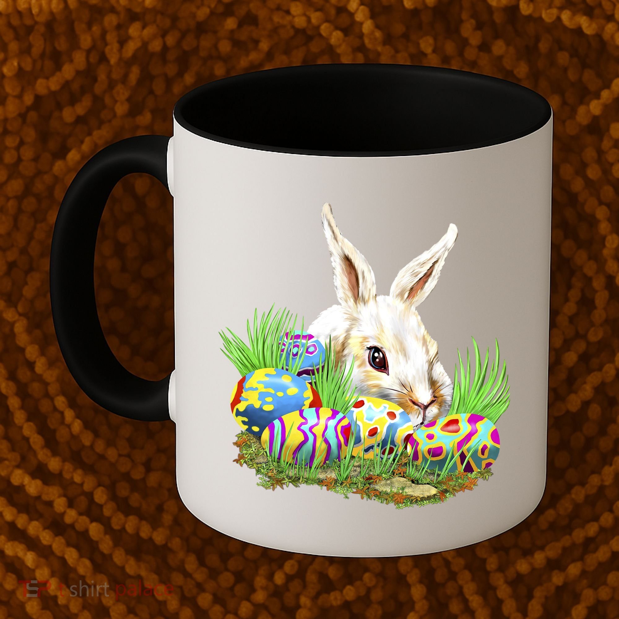 Cute Bunny with Easter Eggs Coffee Mug