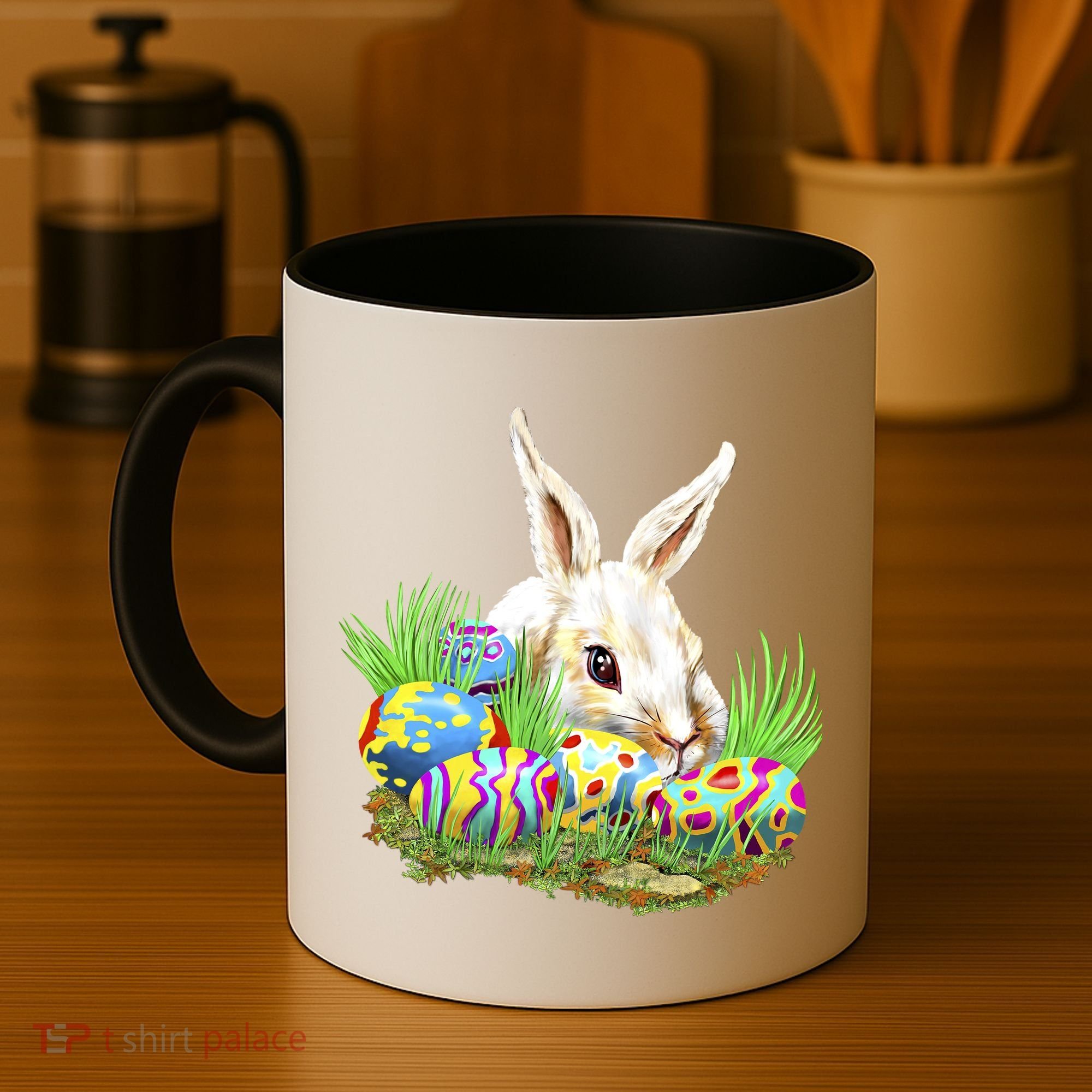Cute Bunny with Easter Eggs Coffee Mug