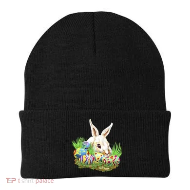 Cute Bunny with Easter Eggs Beanie