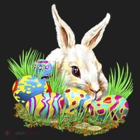 Cute Bunny with Easter Eggs Beanie thumb 2