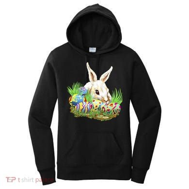Cute Bunny with Easter Eggs Women's Hoodie