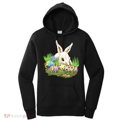 Cute Bunny with Easter Eggs Women's Hoodie