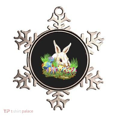Cute Bunny with Easter Eggs Ornament