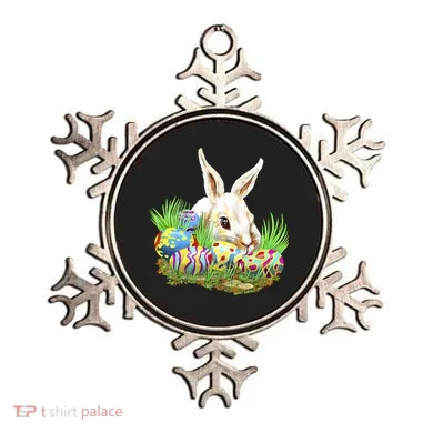 Cute Bunny with Easter Eggs Ornament