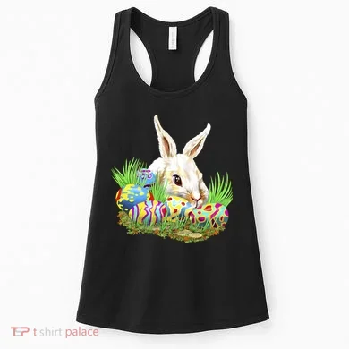 Cute Bunny with Easter Eggs Women's Tank Top