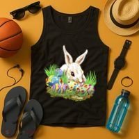 Cute Bunny with Easter Eggs Tank Top thumb 4