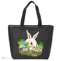 Cute Bunny with Easter Eggs Tote Bag thumb 0