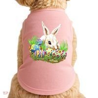 Cute Bunny with Easter Eggs Doggie Tank thumb 0