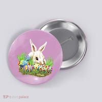 Cute Bunny with Easter Eggs Button thumb 0