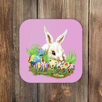 Cute Bunny with Easter Eggs Coaster thumb 0