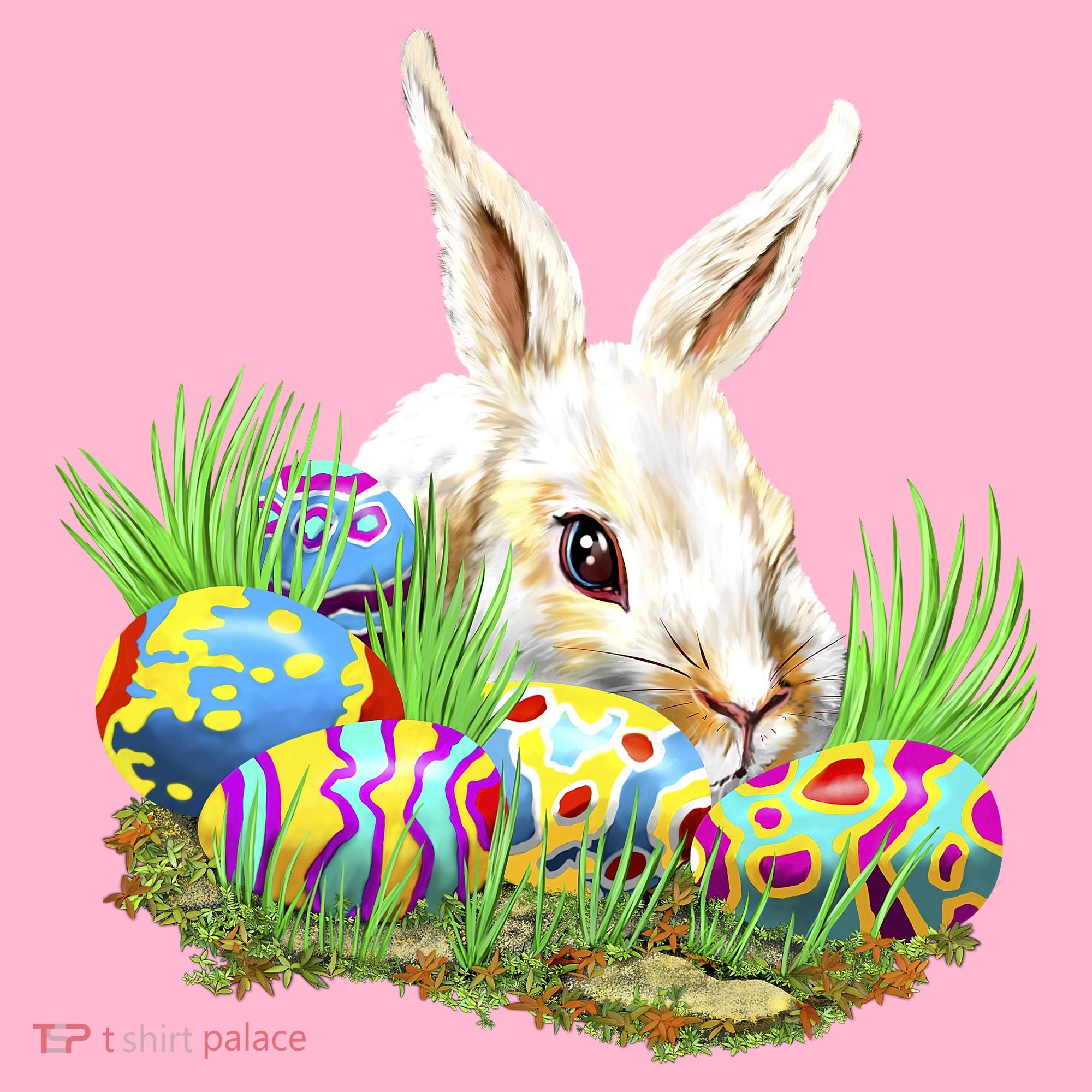 Cute Bunny with Easter Eggs Coaster