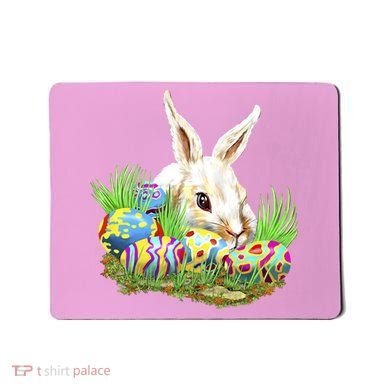 Cute Bunny with Easter Eggs Mousepad