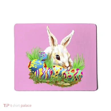 Cute Bunny with Easter Eggs Mousepad