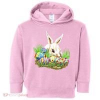 Cute Bunny with Easter Eggs Toddler Hoodie thumb 0