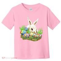Cute Bunny with Easter Eggs Toddler T-Shirt thumb 0