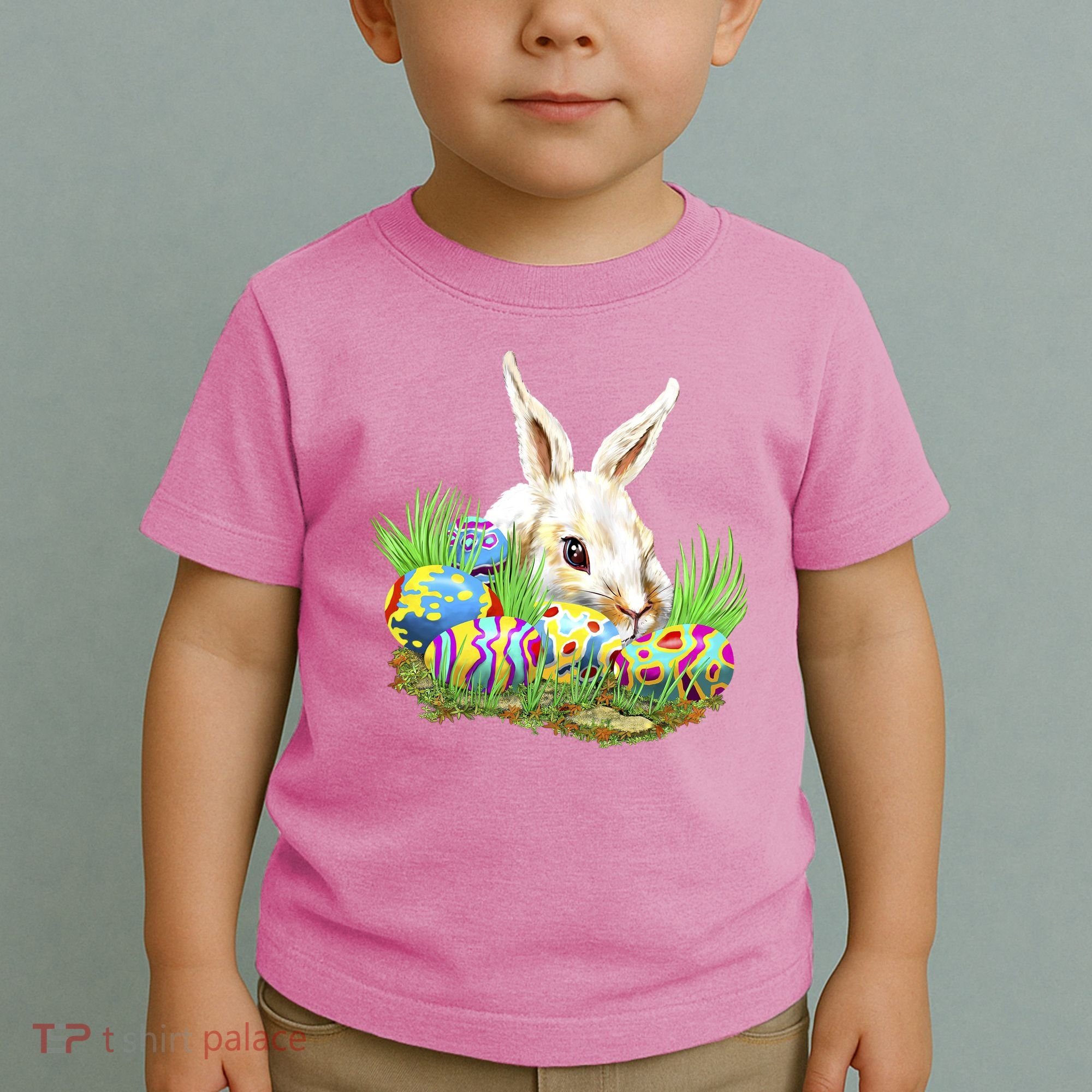 Cute Bunny with Easter Eggs Toddler T-Shirt