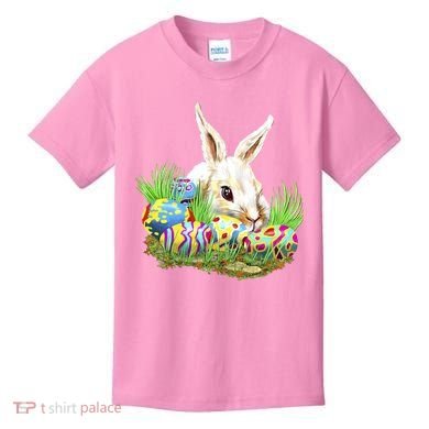 Cute Bunny with Easter Eggs Kids T-Shirt