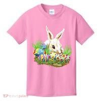 Cute Bunny with Easter Eggs Kids T-Shirt thumb 0