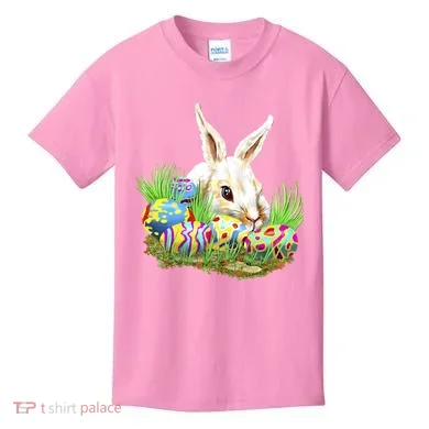 Cute Bunny with Easter Eggs Kids T-Shirt