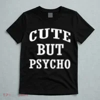 Cute But Psycho Funny Meme T-Shirt thumb 5