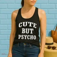 Cute But Psycho Funny Meme Women's Tank Top thumb 2