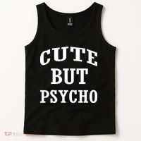Cute But Psycho Funny Meme Tank Top thumb 2