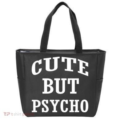 Cute But Psycho Funny Meme Tote Bag