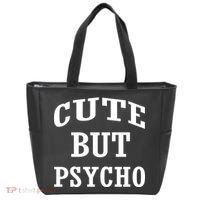 Cute But Psycho Funny Meme Tote Bag thumb 0