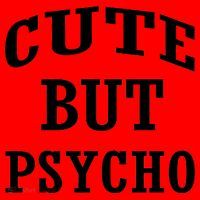 Cute But Psycho Funny Meme Santa Hat thumb 1