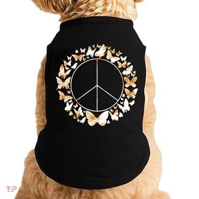 Cute Butterfly Peace Sign Doggie Tank
