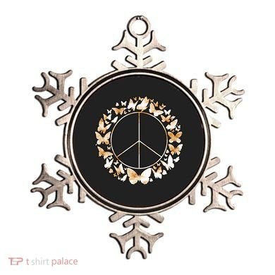 Cute Butterfly Peace Sign Ornament
