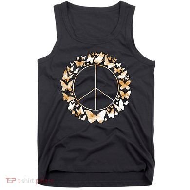 Cute Butterfly Peace Sign Tank Top