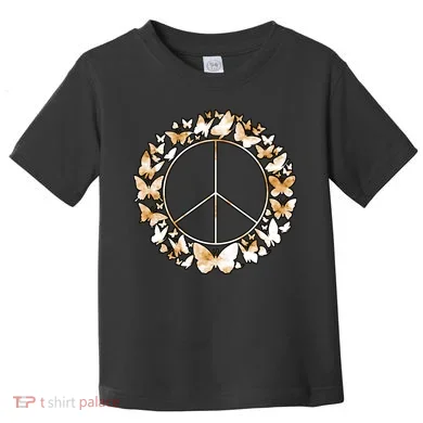Cute Butterfly Peace Sign Toddler T-Shirt