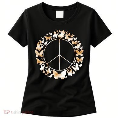 Cute Butterfly Peace Sign Women's T-Shirt