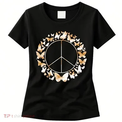 Cute Butterfly Peace Sign Women's T-Shirt