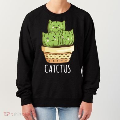 Cute Cactus Three Cats Women's Sweatshirt
