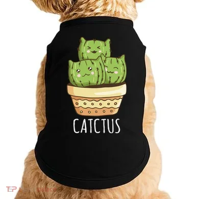 Cute Cactus Three Cats Doggie Tank