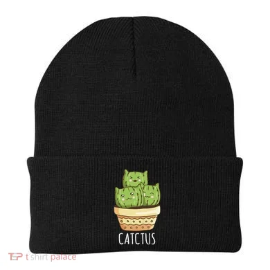 Cute Cactus Three Cats Beanie