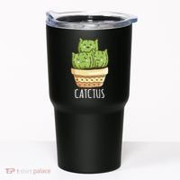 Cute Cactus Three Cats Tumbler thumb 0