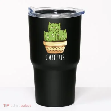 Cute Cactus Three Cats Tumbler