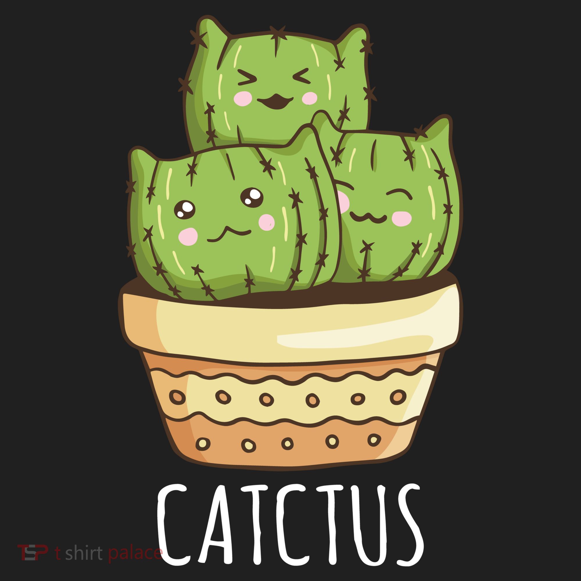 Cute Cactus Three Cats Tumbler