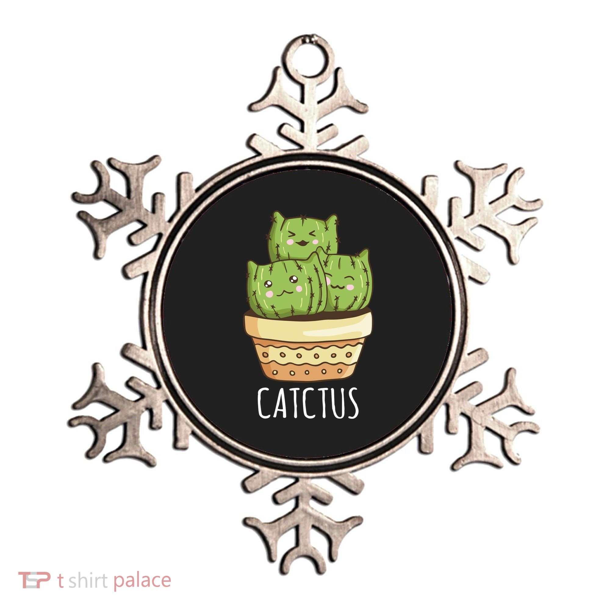 Cute Cactus Three Cats Ornament