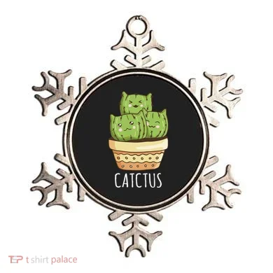 Cute Cactus Three Cats Ornament