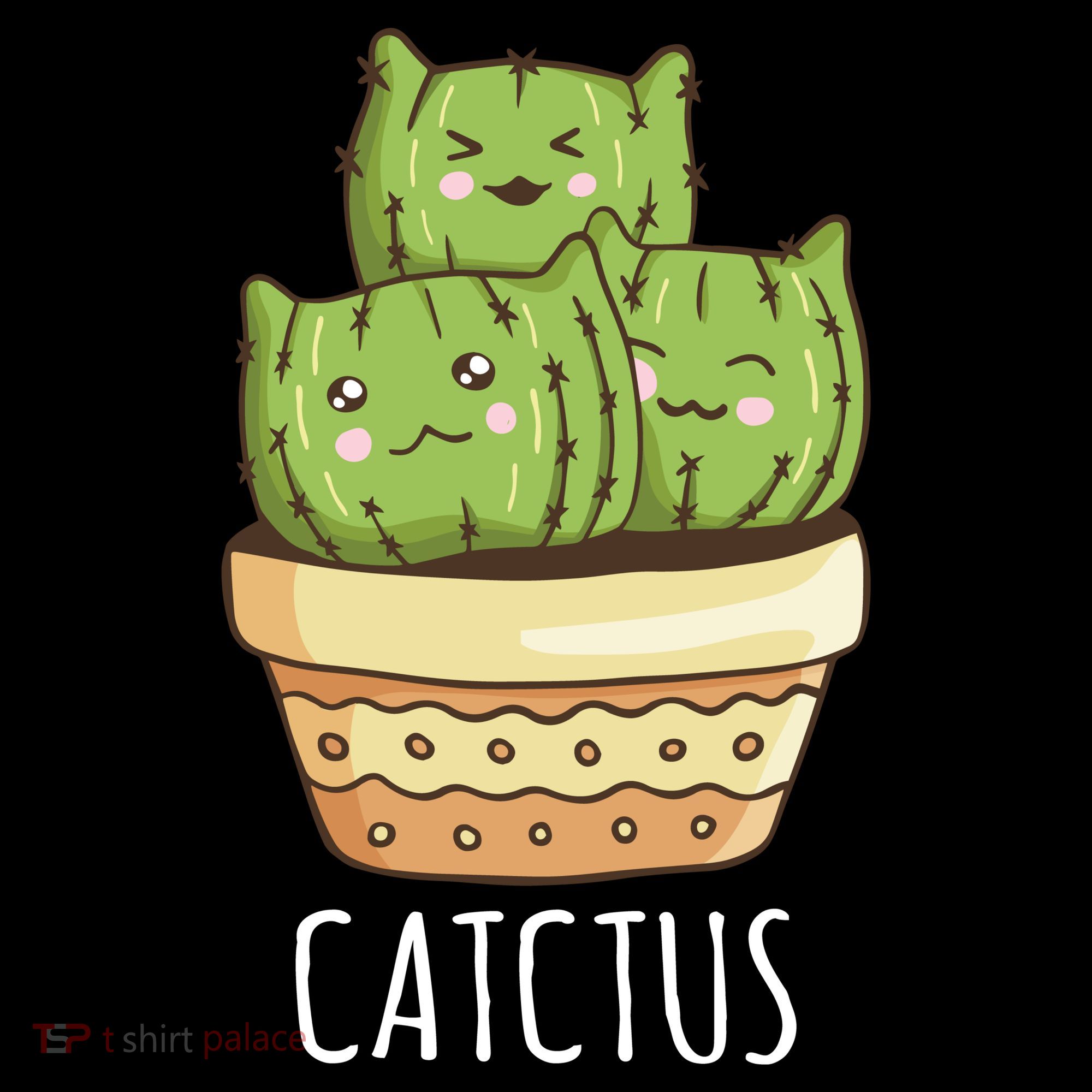 Cute Cactus Three Cats Ornament