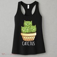 Cute Cactus Three Cats Women's Tank Top thumb 3