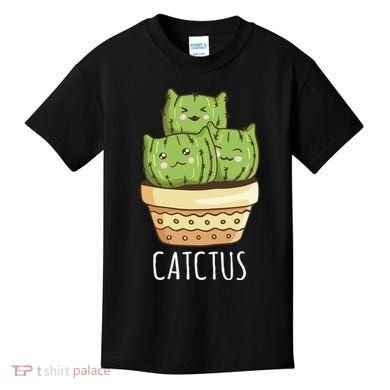 Cute Cactus Three Cats Kids T-Shirt